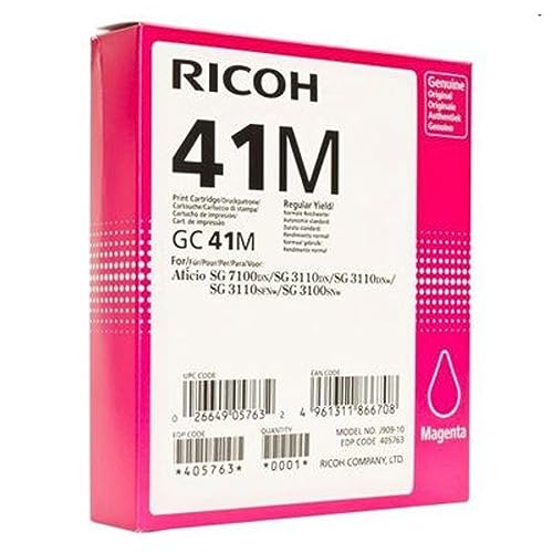 Ricoh J909 10   Cartucho de tinta para impresoras (Magenta, Estándar, 2200 páginas, 15   90%,  40   60 °C, 5   35 °C)