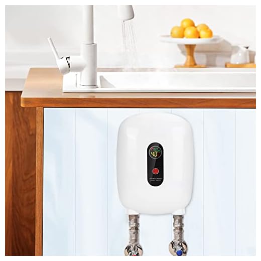 TTLIFE Mini Termo Eléctrico, calentador de agua instantáneo sin tanque de 3500 W, con pantalla LCD, protección contra fugas, ducha de apagado automático y sistema de agua caliente