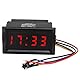 For Uhr 12V Einbau-Multifunktionale Elektronische Uhr, Dc 4.5-30V Abs Wasserdicht Staubdicht Auto Auto Elektronische Uhr Led Digitalanzeige Für Auto Lkw(Red)