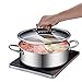 LXLTL Hot Pot Cooker, dwustronne naczynia do zup, mandarynka garnek, kuchnia zapiekanka do gotowania zupy, 2 smak, gorący garnek ze stali nierdzewnej, ze szklaną pokrywką,32cm