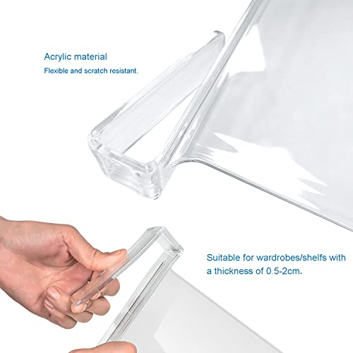 GOCUODE 4 Stücke Acryl Kleiderschrank Regaltrenner,Multifunktional Regalteiler Schrank,Trennwand Regal Organizer für Kleiderschränke,Schränke,Bücherregale (4 Stücke)