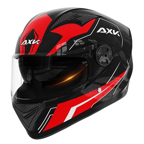 Generisch Motorradhelm Für Erwachsener | Motorrad Integral Helm | Integral Motorradhelm Modische | Doppelvisier Motorrad Kopfbedeckung Leichte für Moped-Cruiser