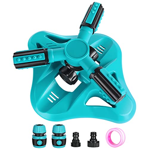 Lawn Sprinkler, Homga Garden Sprinkler Automatic 360 Degree Rotating Water Sprinklers Lawn Irrigation System with 36 Built-in Spray Nozzles, Large Area Coverage Sprinklers for Yard Lawn Garden