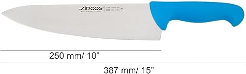 Miniatura 2 de Arcos Cuchillo de chef de acero inoxidable de 10 pulgadas. Cuchillo de cocina profesional multiusos para cortar y limpiar verduras. Mango ergonómico