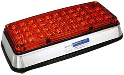 Luces estroboscópicas intermitentes LED de 12 V 24 V para ambulancia bomberos lámparas de bomberos luz perimetral policía 180X76x37mm, rojo