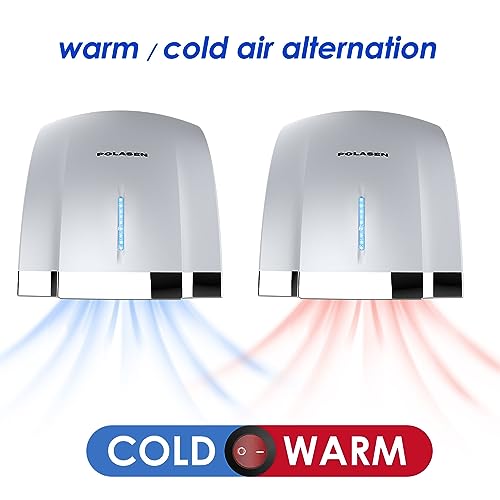 POLASEN Hand Dryers for Bathrooms Wall Mount 3 Pack Efficient Warm Cold Wind Blower Quick Drying for Commercial Industry Restrooms by POLASEN - Image 5