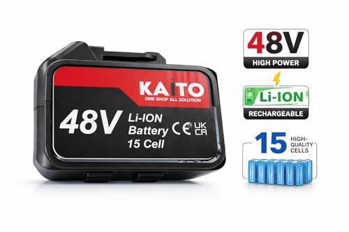 Image of KAITO 48V 15-Cell High Capacity Cordless Rechargeable Lithium-Ion Battery | 6.0Ah Rechargeable Battery | Compatible with Cordless Drill, Angle Grinder, Circular Saw, Blower & Car Pressure Washer