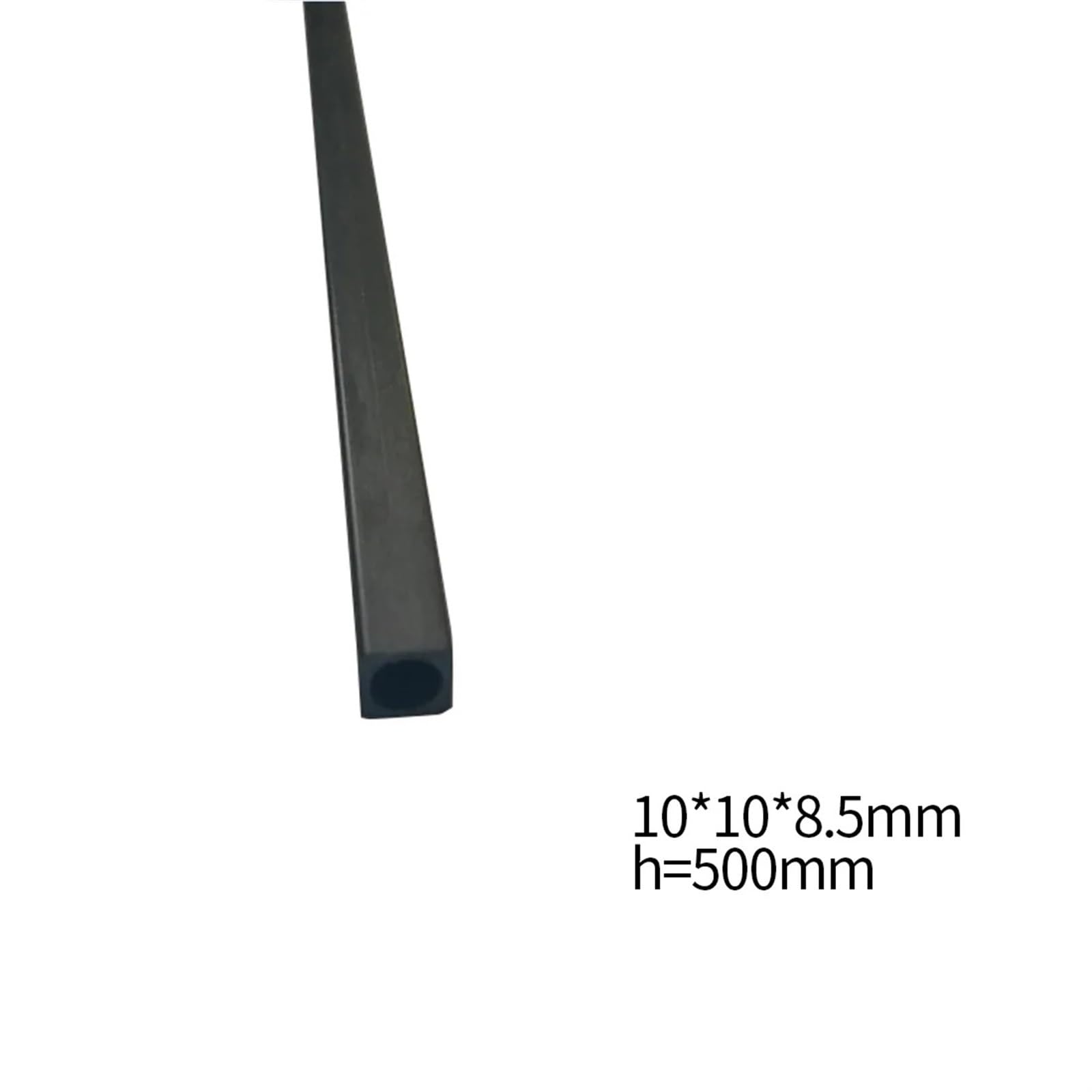Kwadratowa rura z włókna węglowego | Wiele rozmiarów dla modeli RC i części samolotów(6x6x4.5 Round Hole)