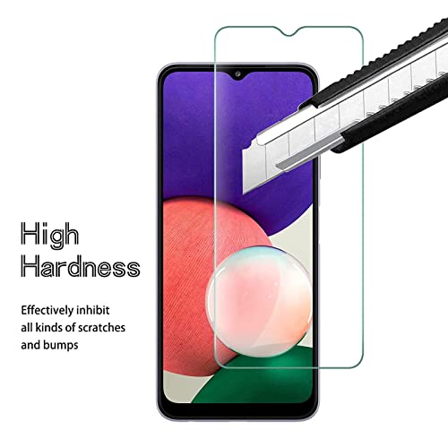 Image of AOKUMA Tempered Glass Screen Protector for Samsung Galaxy A22 5G, Pack of 2, Screen Protector Compatible with Samsung Galaxy A22 5G, Premium Tempered Glass Screen Protector with 9H Hardness