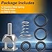 KPALAG EFI Fuel Check Valve Rebuild Kit Compatible with Harley Davidson 2001-2022 Replace# MC-300 Fuel Tool Include Check Valve, FKM O-rings, Stainless Steel Spring