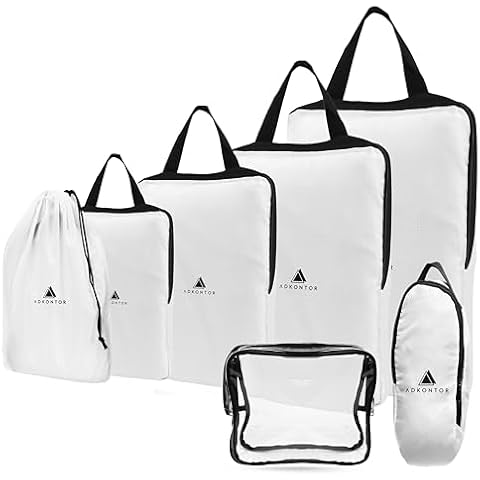 ADKONTOR 7pcs Compression Packing Cubes Set Cover
