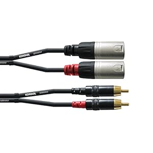 CORDIAL – Dubbele XLR-stekker naar RCA-audiokabel 1,5 m