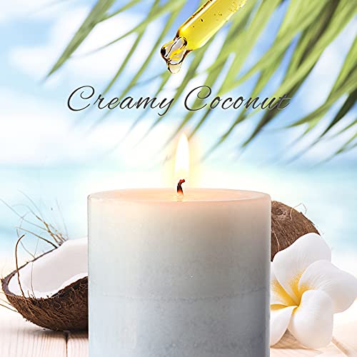 Crystal Club Scented Pillar Candles, Aromatherapy Creamy Coconut Scented Candles, Clean Burning And Dripless Heritage Fragrance Candle, Tall 3X4 Inch Candles For Summer Home Party Décor #TOP4
