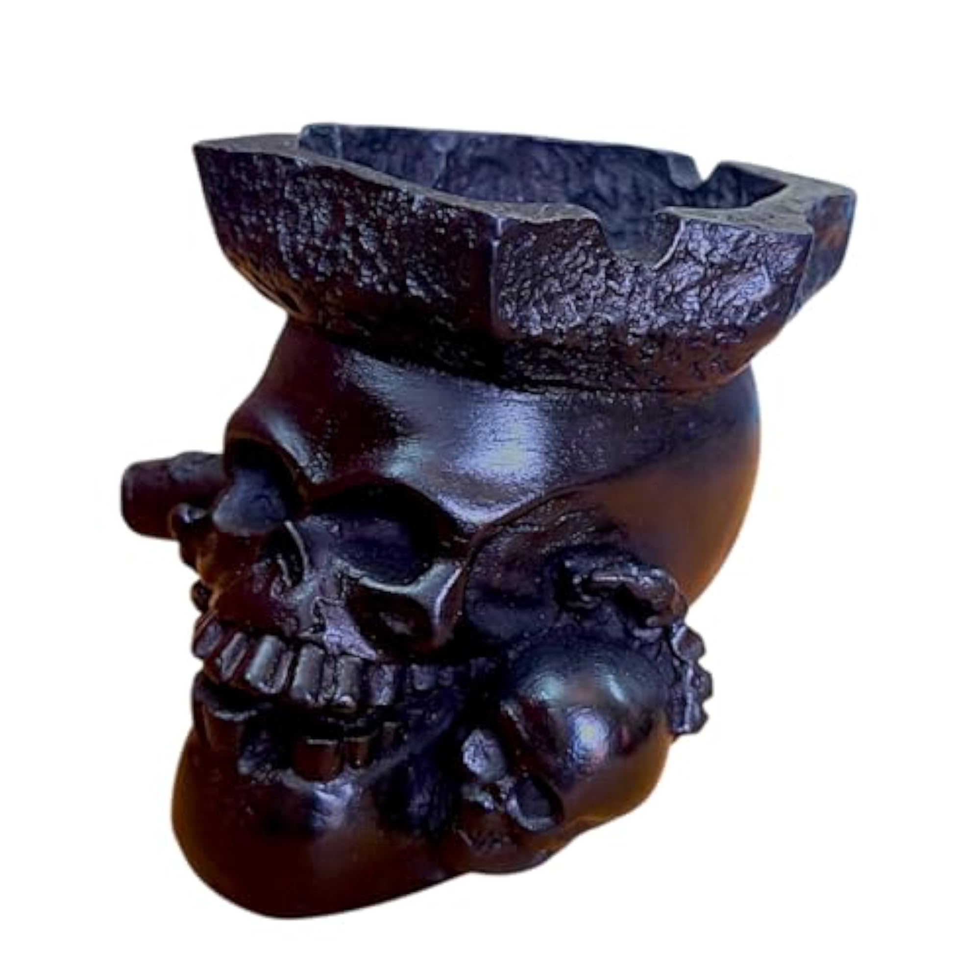 Resin Skull Cigarette Ashtray, Gothic Style