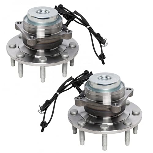 Image of TRQ Front Left and Right Wheel Bearing and Hub Assembly Set 2 Piece Compatible with 18-21 Chevrolet Express 2500 18-21 Express 3500 GMC Savana 2500 Savana 3500 2021 4500