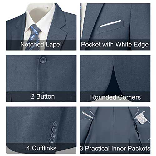 Men's 2 Piece Suit Slim Fit Men's Party Suit Formal Wedding Suit Modern Fit Suit Prom Tuxedo Suits Blazer Pants For Homecoming Dark Grey L #TOP4