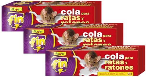 Flower Cola para Insectos Rastreros y Roedores, 135 gr (Paquete de 3)