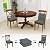 Easy-Going 2 Pack 19"x19" Outdoor Water Resistant Patio Wicker Chair Cushions Reversible Tufted Pads Seat Indoor Furniture Dark Grey