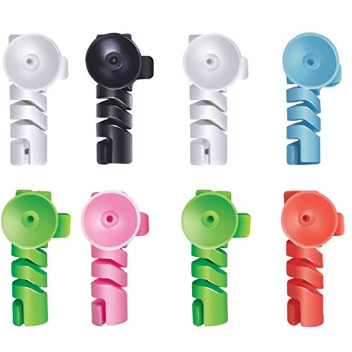 Speedwav Spiral Charger Cable Protector Data Cable Saver Charging Cords Protective for All Universal Earphone & Cable Cover (New Spiral 8pcs)-image-45