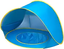 10 * 9CM Tenda para Piscina de Bolinhas, Tenda de Praia, Barraca, Proteção Uv à Prova Vento, PortáTil E AutomáTica Instantânea