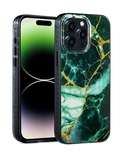 Coque pour iPhone 12 Pro Max jolie idée cadeau marbre vert émeraude MagSafe chic