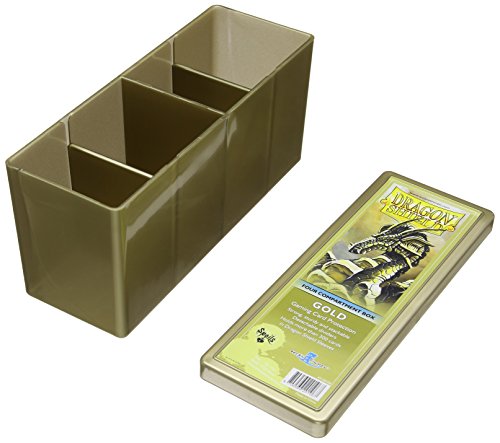 Dragon Shield Four-Compartment Storage Box - Gold