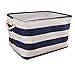 Tosnail Home Essentials Fabric Collapsible Convenient Storage Bin/Basket with Cotton Rope Handle - For Office, Bedroom, Closet, Toys, Laundry - Large