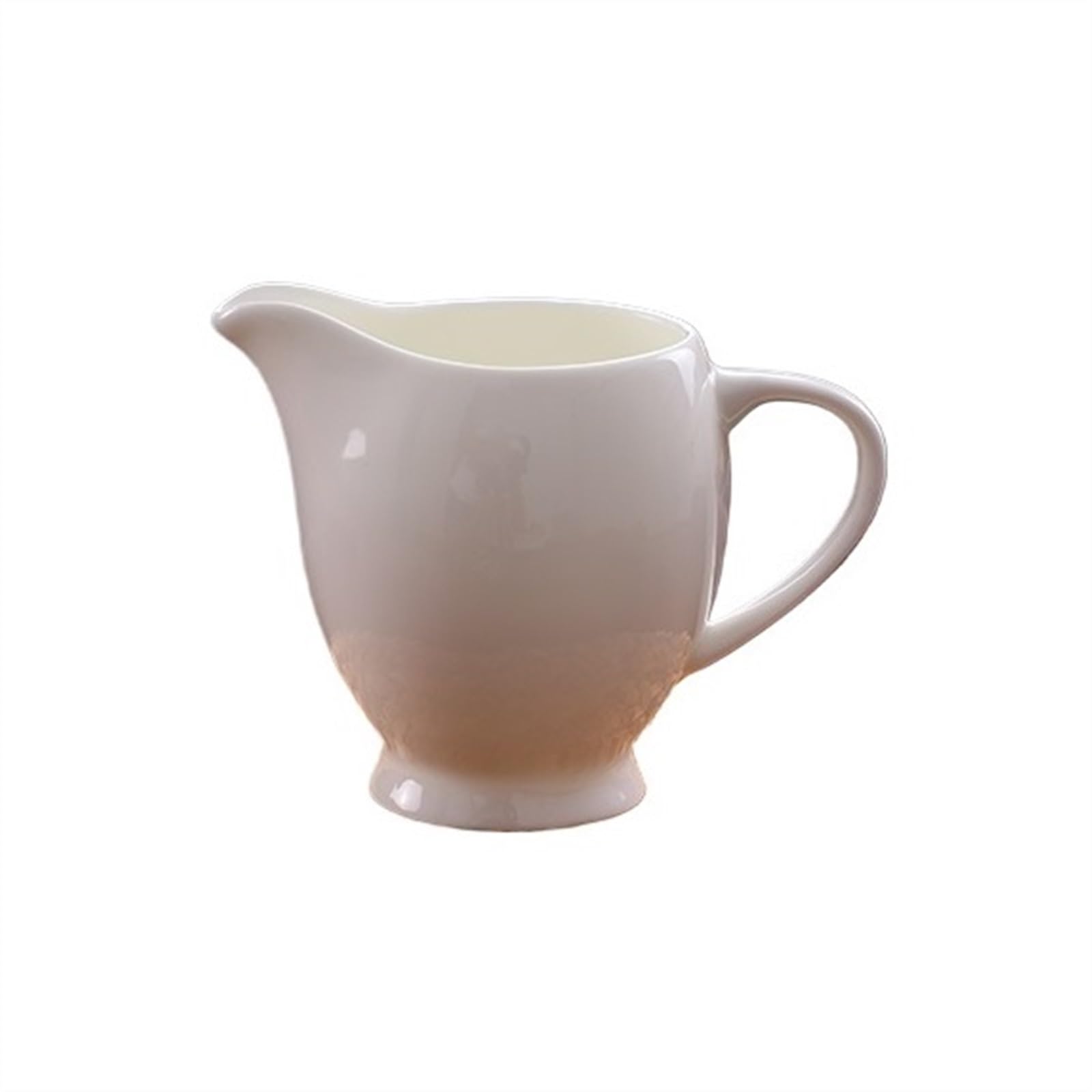 Saucière blanche céramique vinaigrettes bouillon crème poivre noir 8,5 oz