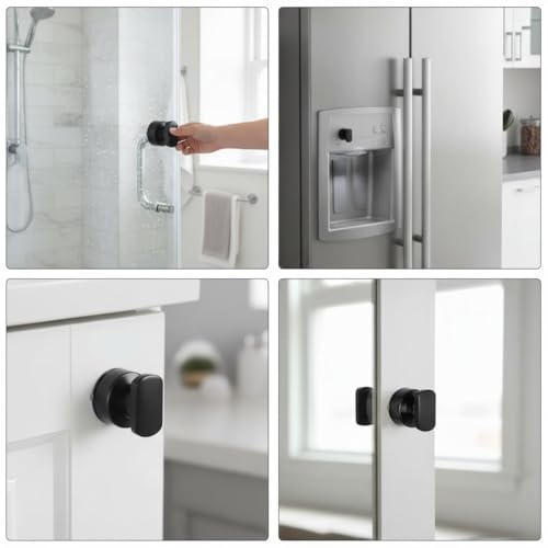 Miniatura 4 de 2 Piezas Potente Mango De Ventosa Tirador Ventosa Puerta Cristal Mangos De Pvc Abs Manijas De Puerta Con Ventosa Para Baño Cocina Armarios Tirador De Puerta Con Ventosa Sin Taladrar