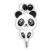 Retractable Cute Earbuds 3.5mm Cartoon Cat Panda for iPhone/Samsung/Mp3 Headphones/Earphones(White/Black)