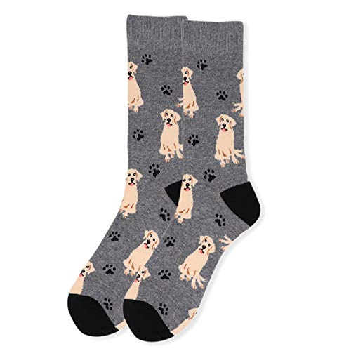 Men's Designer Golden Retriever Dog Animal Novelty Trouser and Dress Socks