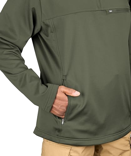 Image of Propper Kinetic Quarter Zip Pullover Fleece Sweatshirt Lined Long Sleeve Performance Synthetic for Tactical Outdoors and Work
