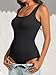 ANRABESS Bodysuits for Women Summer Ribbed Knit Scoop Neck Sleeveless Sexy Slim Fitted Tank Tops 2026 Teen Girls Body Suits Black Large