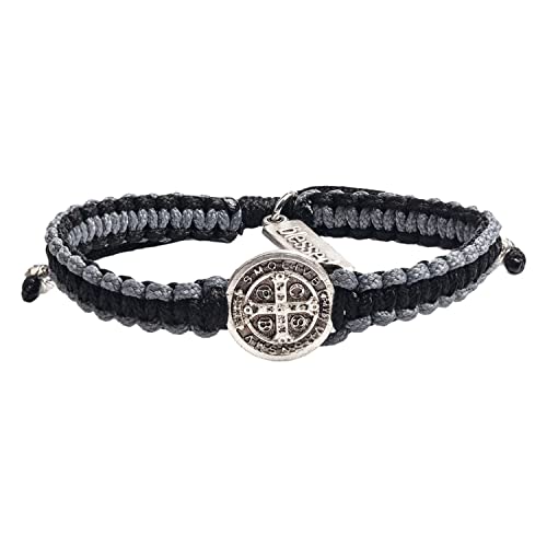 My Saint My Hero Gratitude Blessing Bracelet - Black & Gray