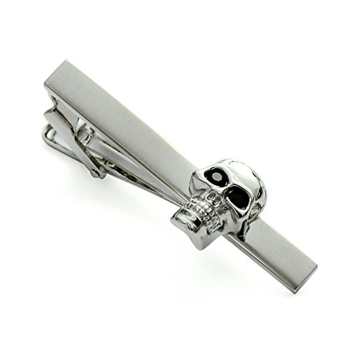 ENVIDIA Steanpunk Skull Tie Clip Business Party Gifts with Box