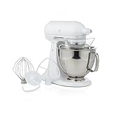 KitchenAid KSM150PSWW Artisan Series 5-Qt. Stand Mixer with Pouring Shield - White On White