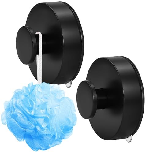 skytowards 2 PCS Ganchos Ventosa de Succión, Ganchos Ventosa de Vacío, Gancho Ventosa para Toallas, Colgador Ventosa de Baño, Toalleros de Gancho para Baño Cocina (65 * 29 * 35mm)