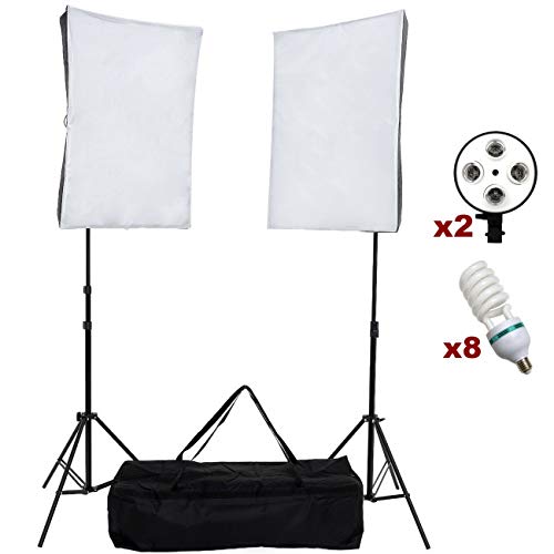 Kit luz continua softlight 50x70 para foto produto, filmagens, família e newborn-110v-360ws