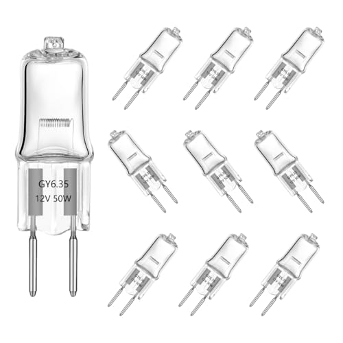 EKSAVE ampoules halógeno g6.35 50w 12v 650m, puerta halógeno gy6.35 para brillo, reclamación de pago, blanco Chaud 2700K (10 piezas)