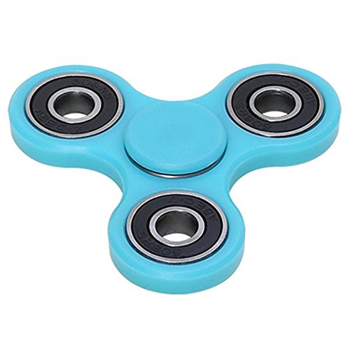 Hand Spinner, TILO Spinner Fidget Acrylic Tri-Spinner Fidget Toy Hybrid Bearing EDC Focus Toy Finger Top for Killing Time Spins Clear (Light Blue)