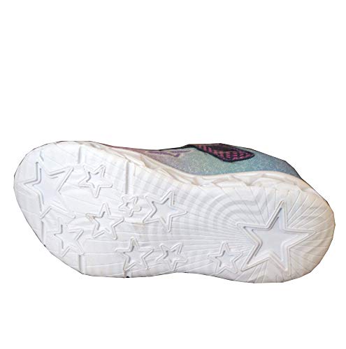 Tênis Feminino Juvenil Cabedal Gliter Fechamento Velcro e Elástico Cor:roxo-Lilás;Tamanho:27