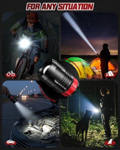 Victoper 2026 Upgraded Rechargeable Flashlight 2 Pack, High Lumens 5 Modes LED Small Tactical Flashlights, Waterproof Zoomable Mini Pocket Flash Light for Outdoor Camping, EDC Birthday Gifts for Men - image 9
