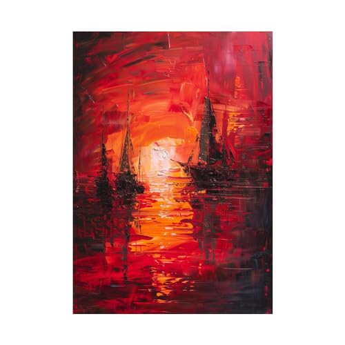 Peinture abstraite sur toile intissée haut de gamme décoration murale salon GFDJKHT