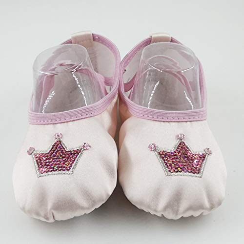 Happyyami 1 par de sapatilhas de balé de cetim para crianças pequenas, elásticas, sapatos de ioga, e