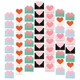 Gogogmee 100 Herzförmige Grußkarten 100 Stück Leere Segenskarten aus Papier Farbige Geburtstagskarten für Basteln und Valentinstag Glatte Oberfläche Kreative Nachrichtenkarten