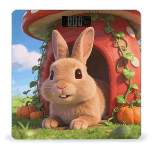 Báscula digital Garden Rabbit con pantalla LCD grande miniatura 1
