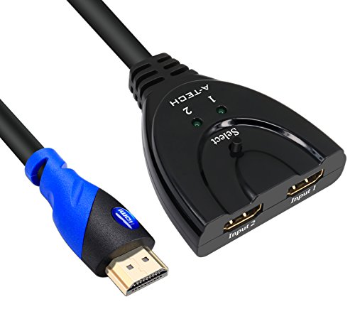 A-tech Sl2103pt1m is a 2 Port HDMI Switch 2x1 with 3ft HDMI Pigtail