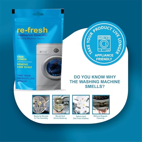 Image of Washing Machine Cleaner, Descaler For Washing Machine Front Load and Top Load, Washing Machine Cleaning Powder, Descaling Powder For Washing Machine (Pack of 1-100 gm) (Packet of 1)