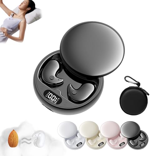 Qosneoun Mindbuds Die Unsichtbaren Earbuds Ohne Druckgefühl Mindbuds Unsichtbare Schlaf Kopfhörer Bluetooth 5.4 Mini Kopfhörer In Ear Kopfhörer Zum Schlafen Arbeiten Sport (Schwarz)