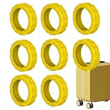 Copriruote di Valigia-Copertura del Rullo del Bagaglio da Viaggio Universale 8 Pezzi Copertura in Silicone, Copertura del Rullo di Valigia, Copertura del Rullo del Bagaglio a Mano, Nessun Rumore